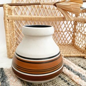 MidCenturyStyle Hand Made Stoneware Pottery Vase